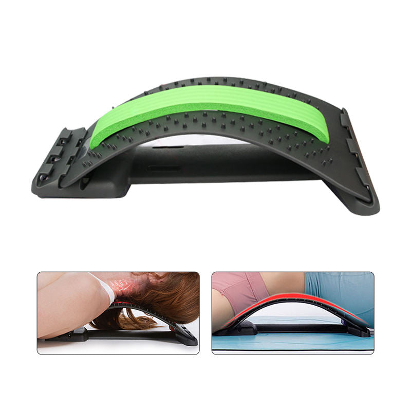 Orthopedic Back Lumbar Stretcher with Heat Therapy Chiropractic Massager for Body Yoga Posture Support Foam