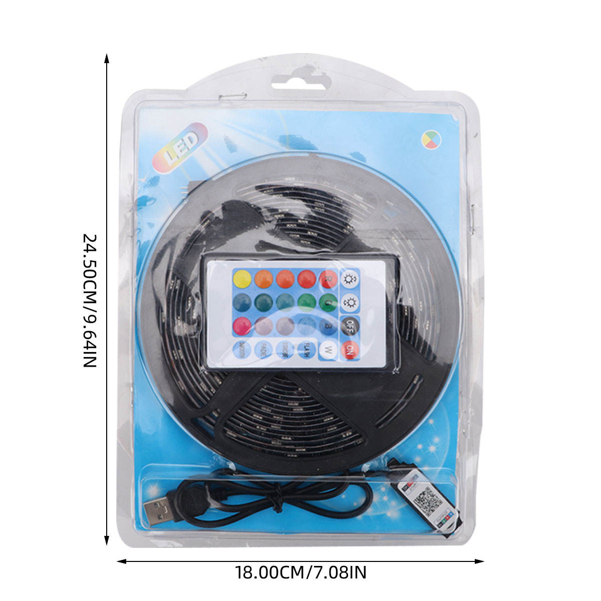 5M Rgb Led Strip Light Kit With Remote Control Waterproof
