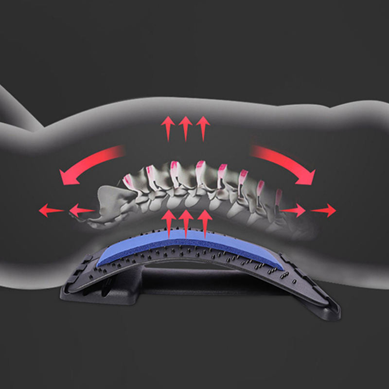 Orthopedic Back Lumbar Stretcher with Heat Therapy Chiropractic Massager for Body Yoga Posture Support Foam