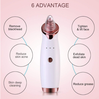 5-in-1 Multifunctional Electric Vacuum Blackhead Remover Household Use Facial Pore Deep Cleaning Nose Acne Removal Instrument