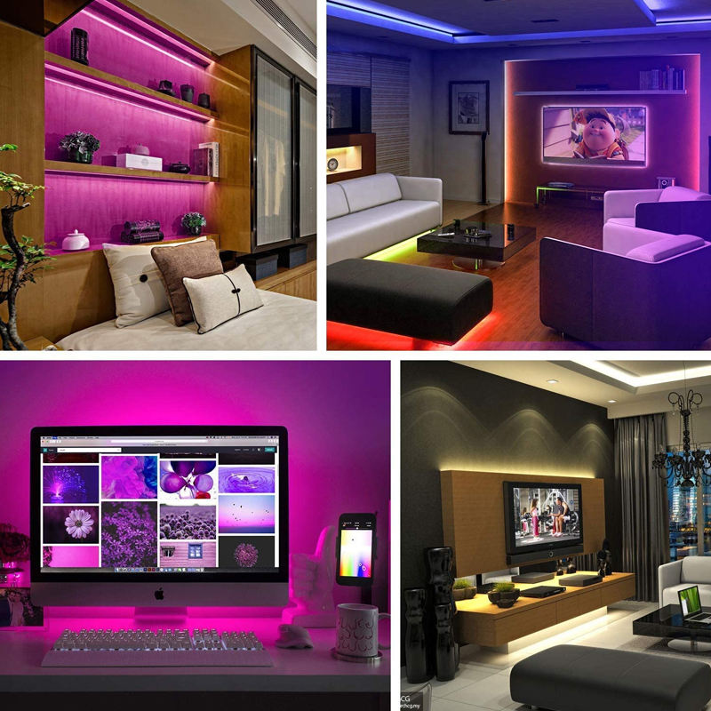 5M Rgb Led Strip Light Kit With Remote Control Waterproof