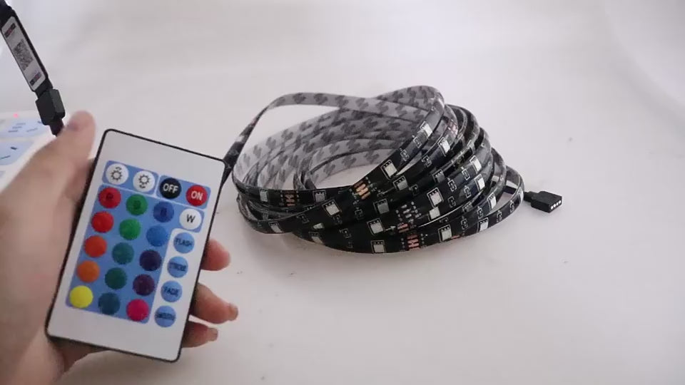 5M Rgb Led Strip Light Kit With Remote Control Waterproof