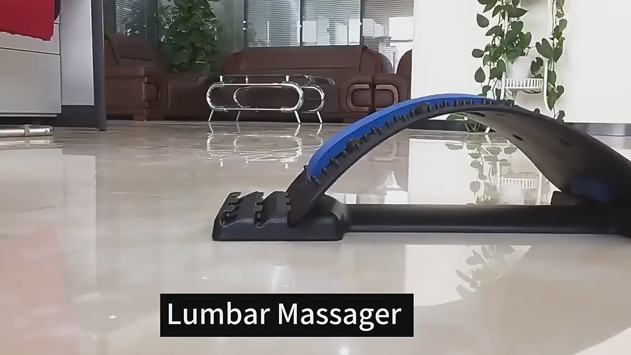 Orthopedic Back Lumbar Stretcher with Heat Therapy Chiropractic Massager for Body Yoga Posture Support Foam
